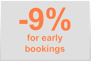  9% off for early bookings 